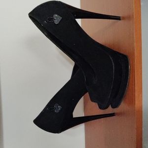 Sheikh black platform stilletto size 10